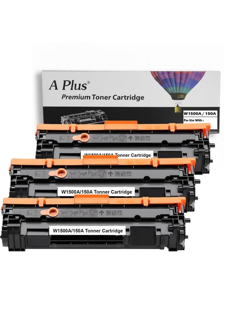 APlus Compatible 150A W1500A 3 Pieces Combo Toner Cartridge Black for HP LaserJet Pro M111a, M111w, M141a, M141w - Image 1